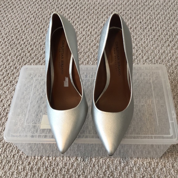 Payless Shoe Silver 3” Heels (size 6.5) - Picture 2 of 5
